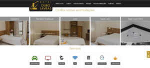 Criação website Hotel Ouro Lavras - Site compatível com celular, tablet e computador